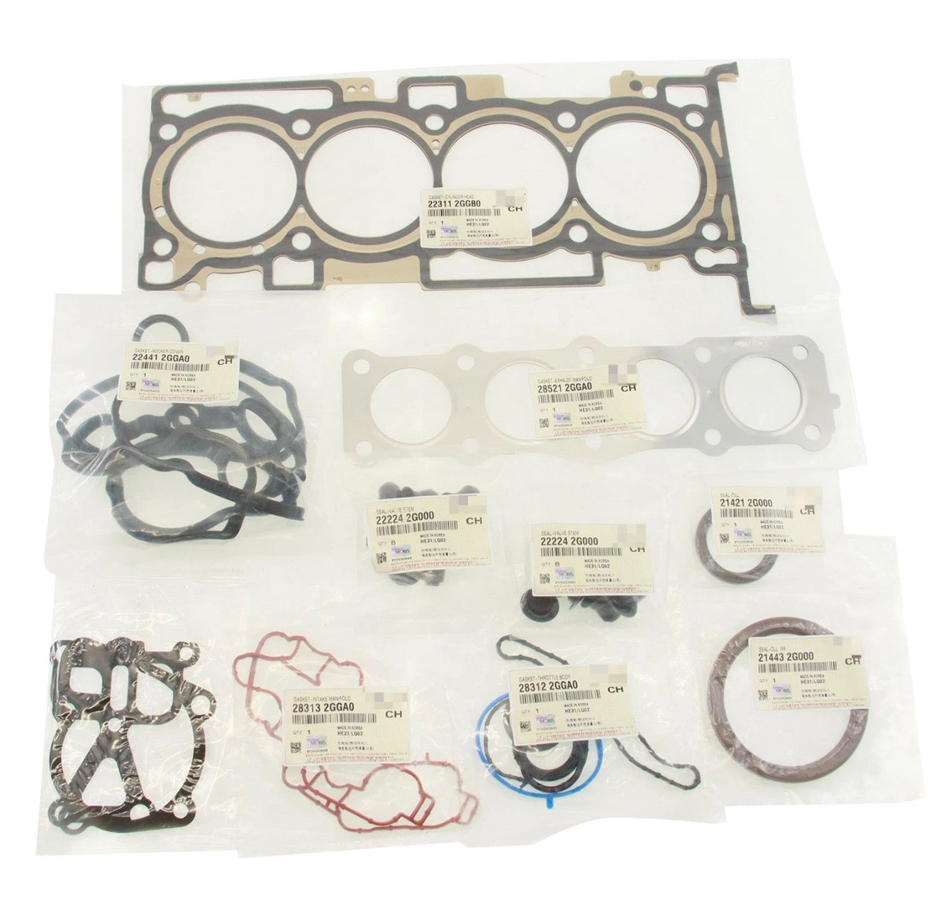 NEW Engine Cylinder Head Gasket Set For 2015-2020 Hyundai Kia 2.4L 20910-2GK07