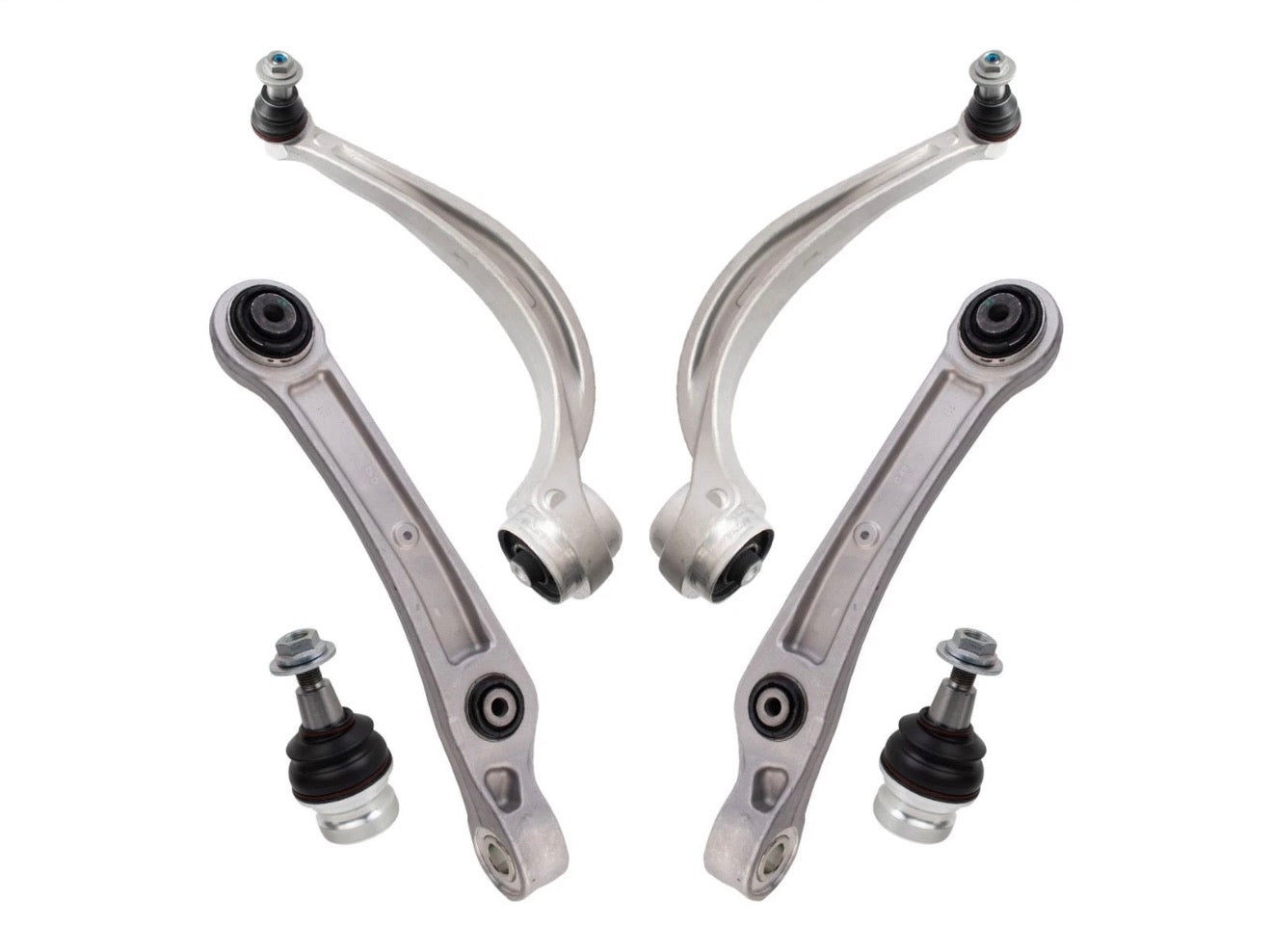 TRQ Front Left and Right Lower Control Arm Set 4 Piece Compatible with 2017-2020 Audi Q7 2019-2021 Q8 2019 e-tron Quattro 2020 e-tron Sportback FX457