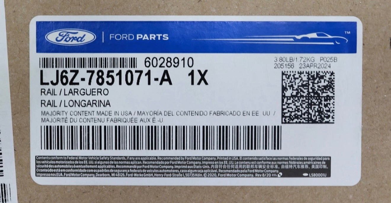 NEW OEM Ford Sunroof Guide Rail Left LJ6Z-7851071-A Ford Escape 2020-2026