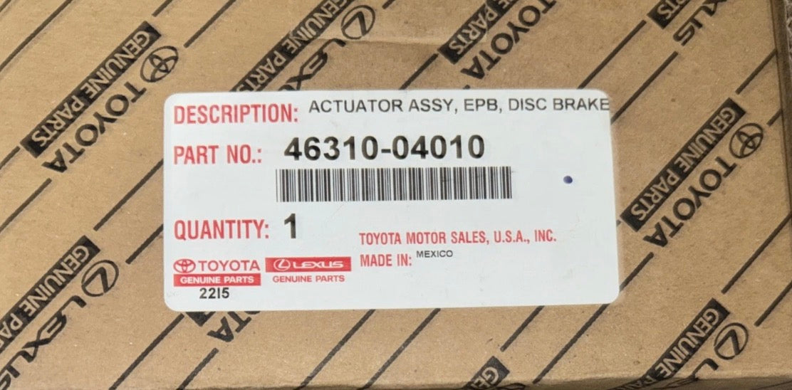 OEM Toyota Rear Caliper Motor/Actuator 46310-04010