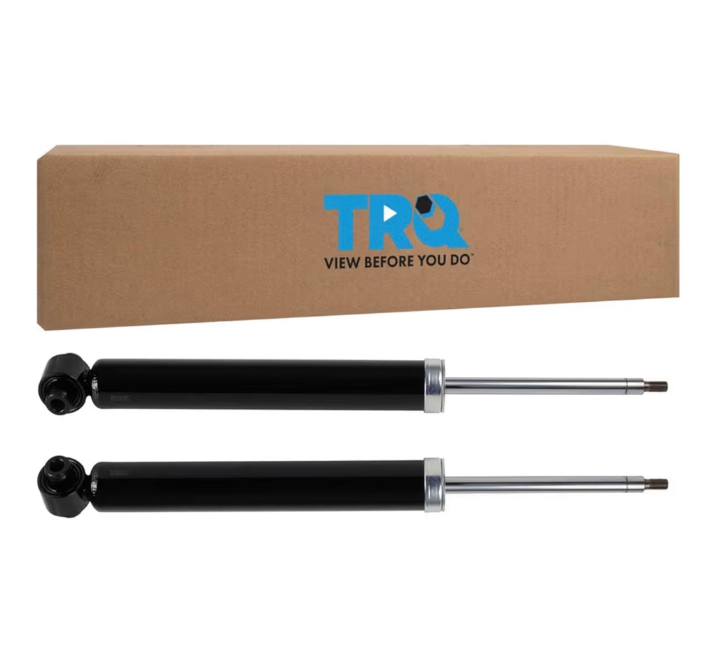 TRQ Rear Suspension Shock Absorber Pair 2pc Set Compatible with BMW 33526876754