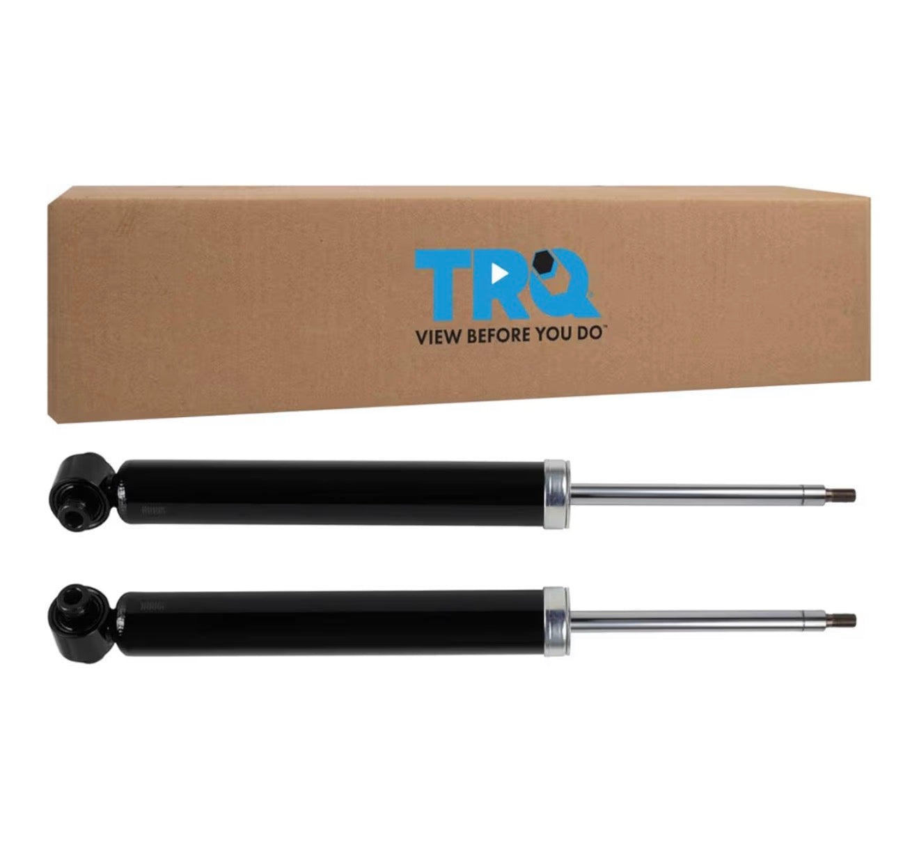 TRQ Rear Suspension Shock Absorber Pair 2pc Set Compatible with BMW 33526876754