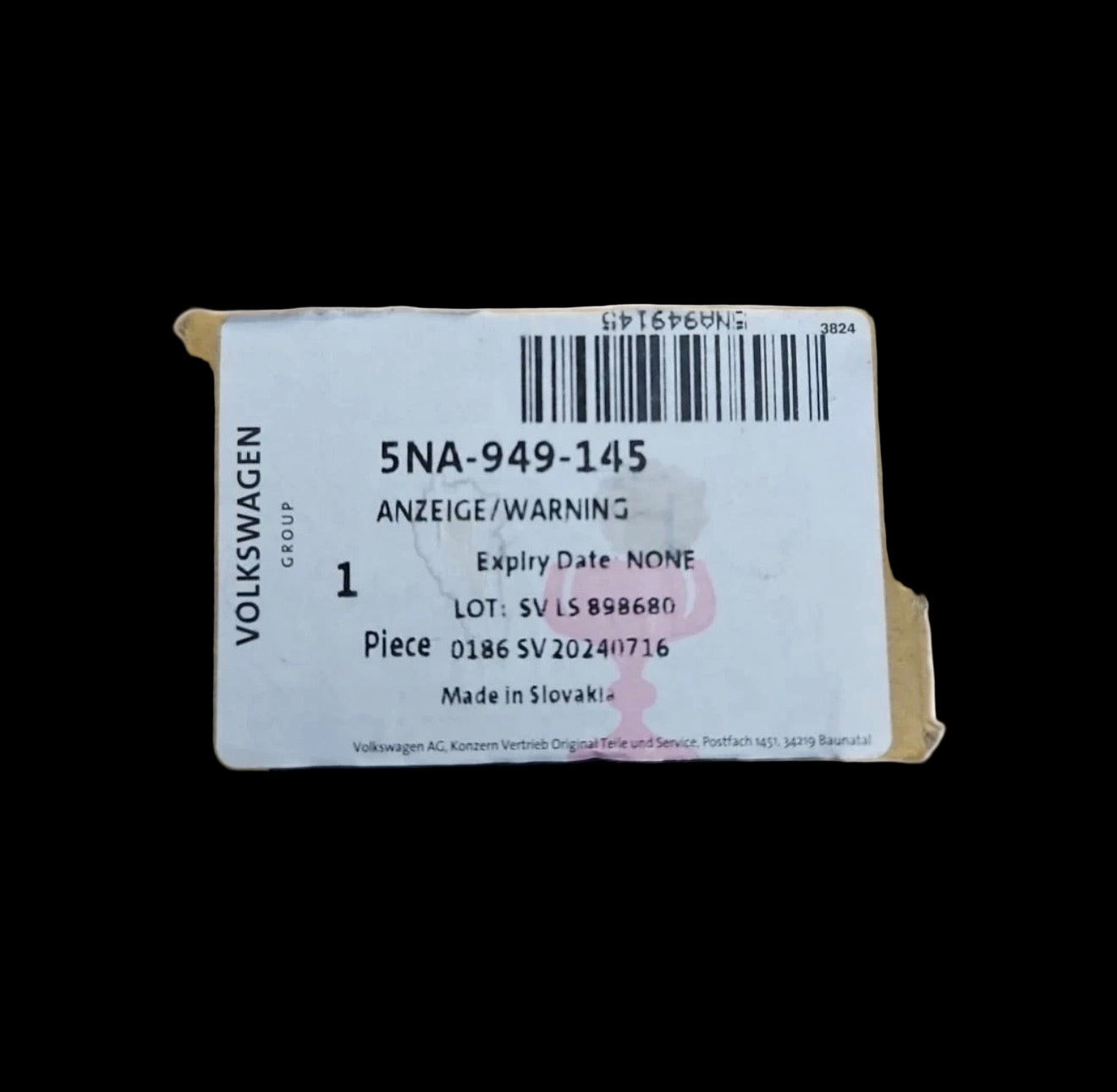 NEW OEM Volkswagen Warning Lamp Light Indicator 5NA949145