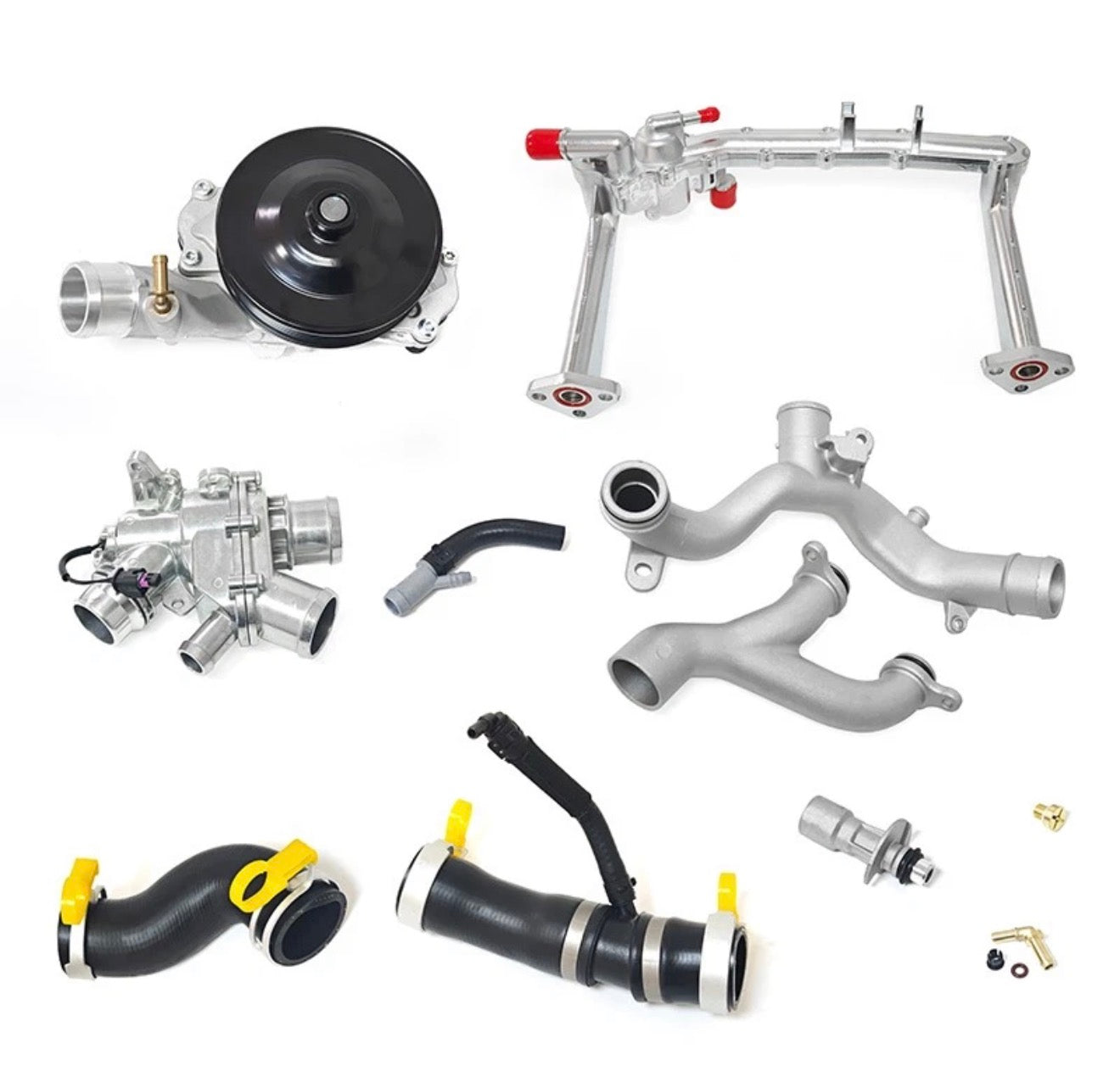 Aluminum Cooling Water Pump Pipe System Kit Fit Jaguar Land Rover 3.0L V6 FX456
