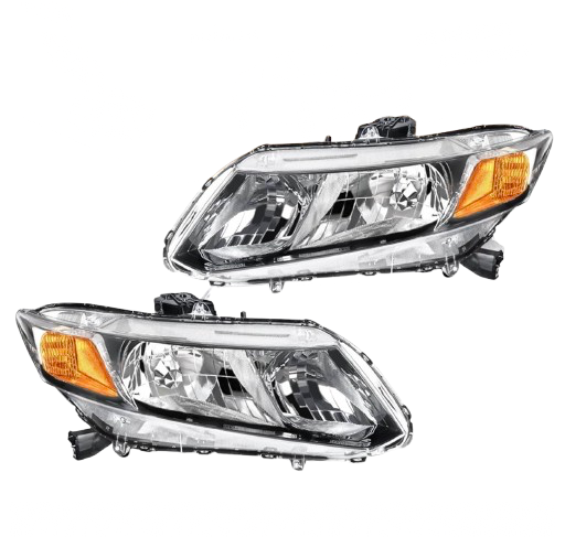 Headlights Assembly for 2012-2015 Honda Civic Sedan and Coupe with Black Housing